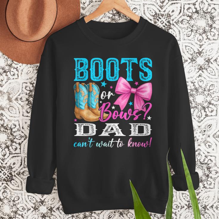 Boots Or Bows Dad Loves You Gender Reveal Party Men Sweatshirt