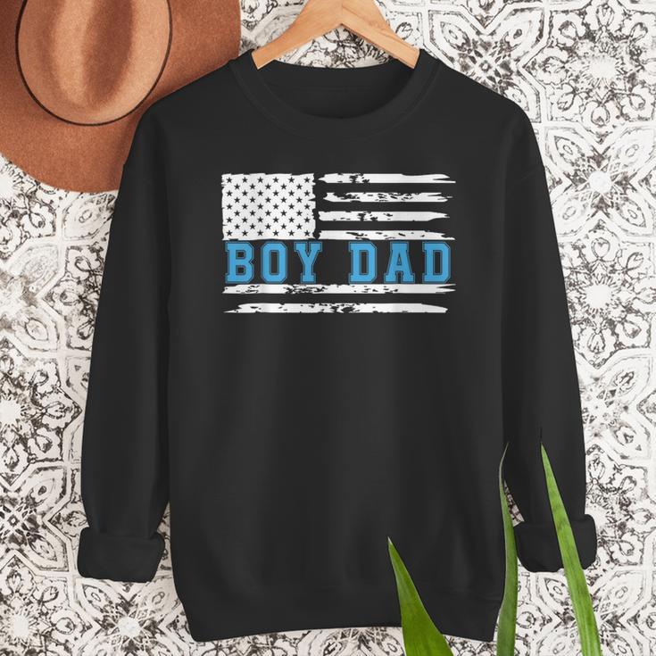 Boy Dad Proud Dad Of Boy Father Of Boy Shirt For Dad US Flag Men Sweatshirt
