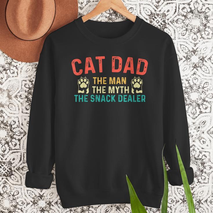 Cat Dad The Man The Myth Cat Lover Kitten Owner Kitty Men Sweatshirt