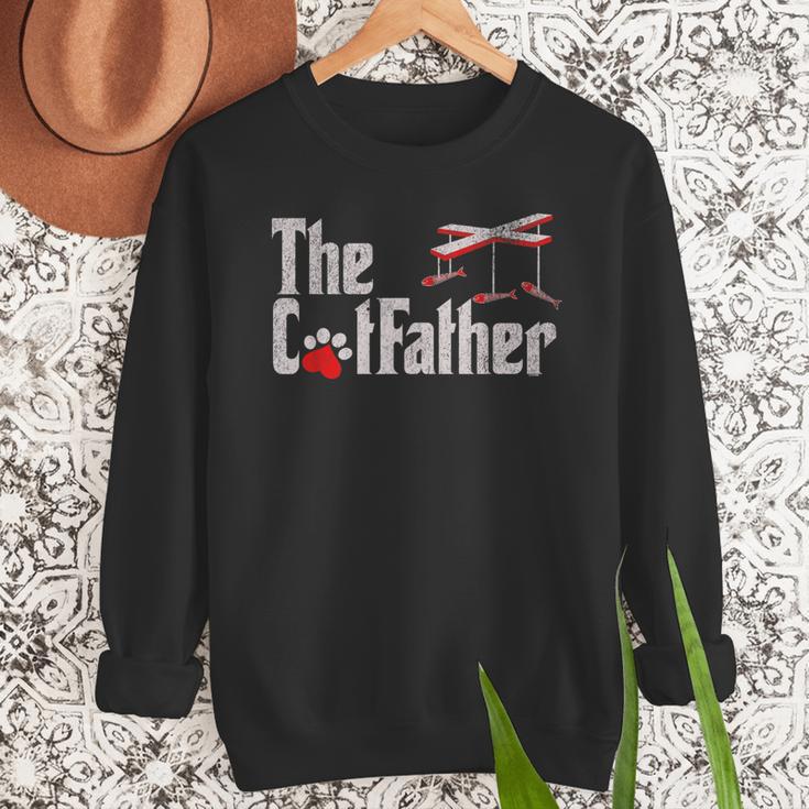 The Cat Father Cat Dad Feline Father Kitten Dad Men Sweatshirt