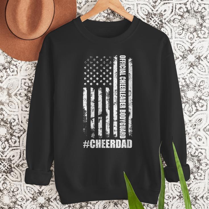 Cheer Dad Bodyguard Family Father Cheerleader Squad Men Sweatshirt