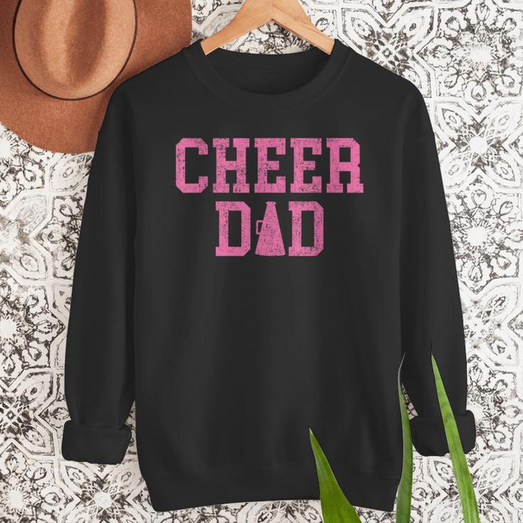Cheer Dad Vintage Retro Cheerleading Pink Men Sweatshirt