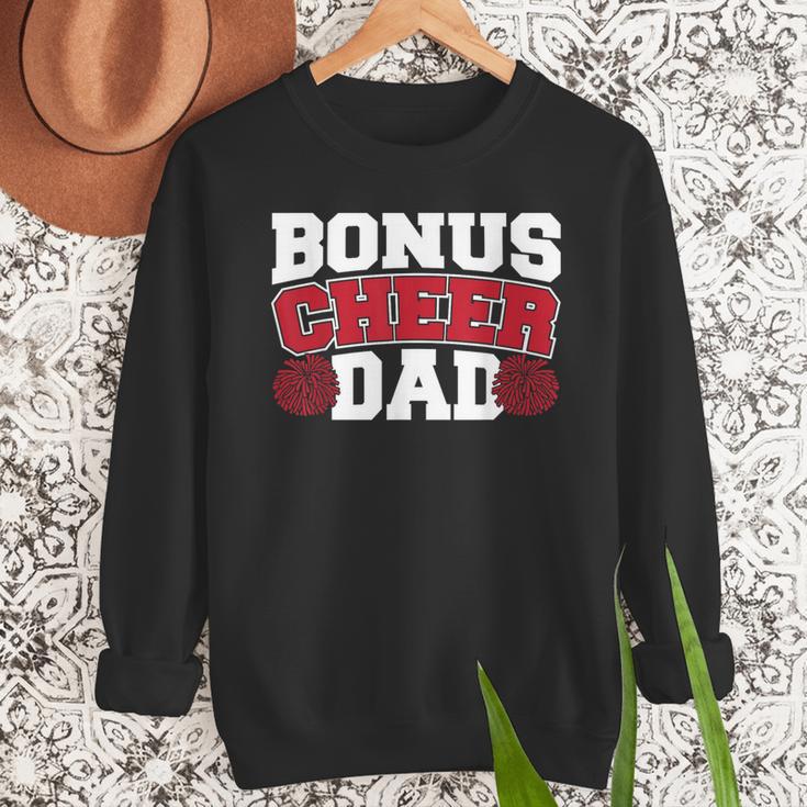 Cheer Stepdad Bonus Cheer Dad Red Men Sweatshirt