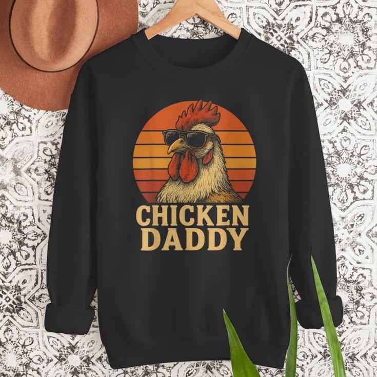 Chicken Daddy Vintage Chicken Dad Farmer Poultry Farmer Men Sweatshirt