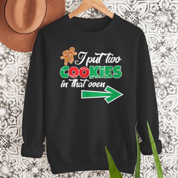 Christmas Twins Expecting Dad T-Shirt Pregnant Wife Tee Men Sweatshirt