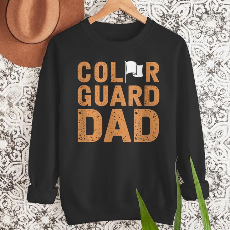 Color Guard Dad Flag Flipping Father Men Sweatshirt