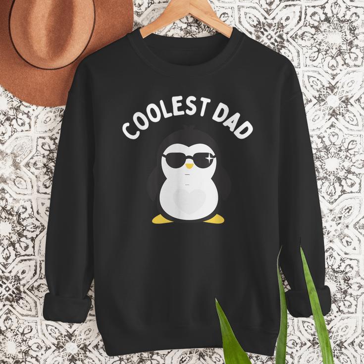 The Coolest Dad Cool Penguin By Dangerous Dad Men Sweatshirt