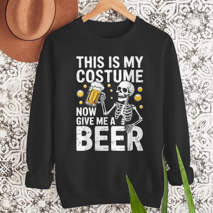 This Is My Costume Give Me A Beer Shirt Men Dad Halloween Men Sweatshirt