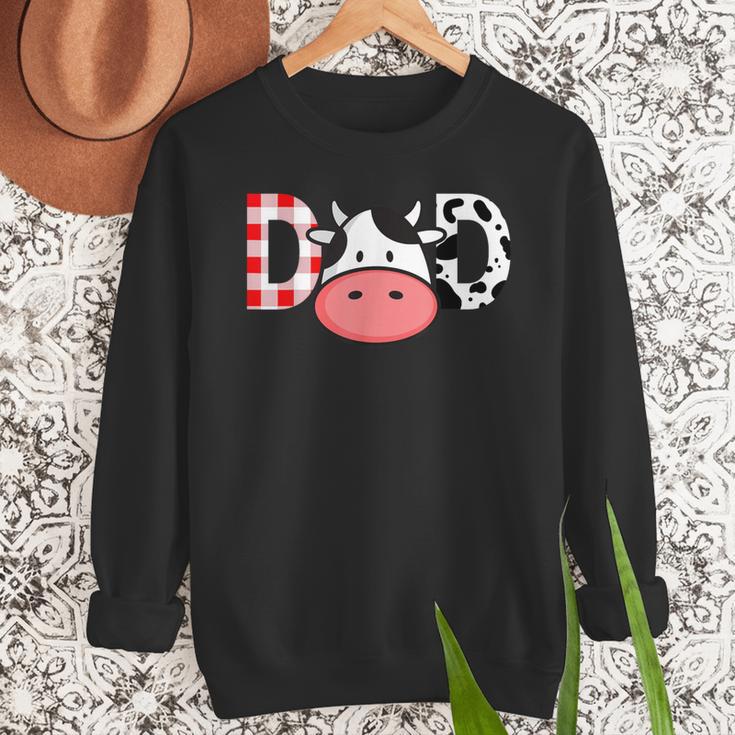 Cow Mom Or Dad Birthday Farm Birthday Party Men Sweatshirt