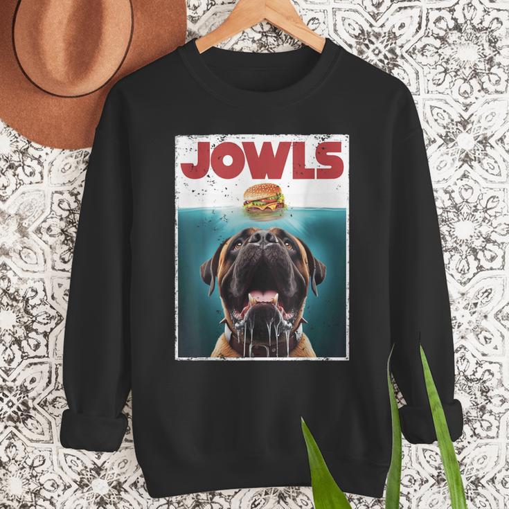 Cute English Mastiff Jowls Burger Bullmastiff Dog Mom Dad Men Sweatshirt