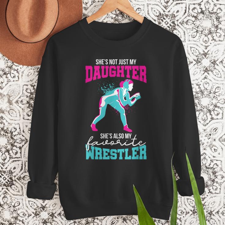 Cute Wrestling Daughter Favorite Wrestler Dad Mom Men Sweatshirt