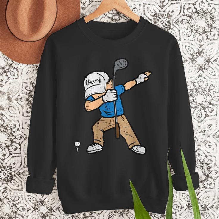 Dabbing Golfer Golfing Golfer Dad Men Boys Kids Youth Men Sweatshirt