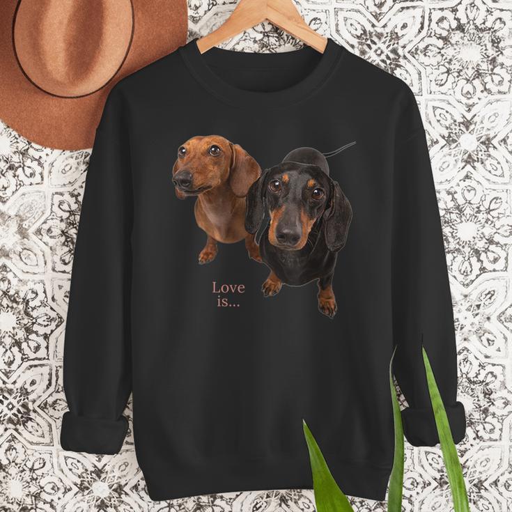 Dachshund Shirt Doxie Mom Dad Love Wiener Dog Puppy Cute Tee Men Sweatshirt