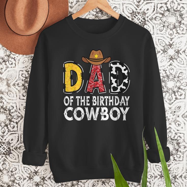 Dad 1st Birthday Cowboy Western Dad Birthday Boy Men Sweatshirt