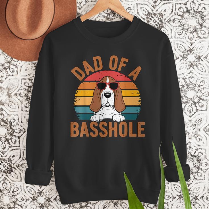 Dad Of a Basshole Basset Hound Owner Men Sweatshirt