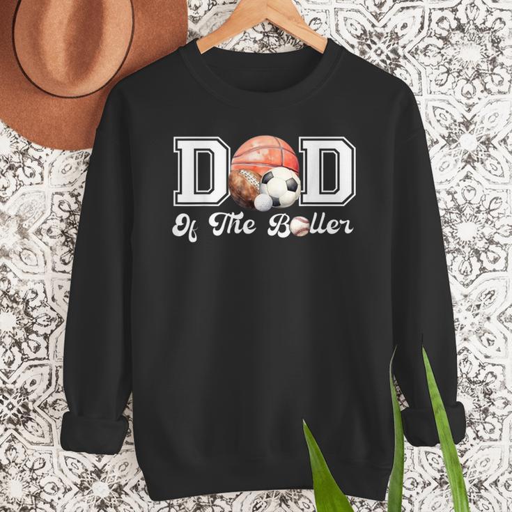 Dad Of The Birthday Boller Born 2 Ball Matching Family Party Men Sweatshirt