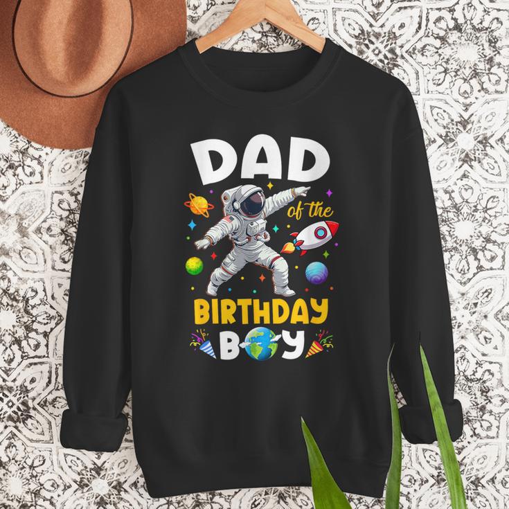 Dad Of The Birthday Boy Astronaut Outer Space Birthday Men Sweatshirt