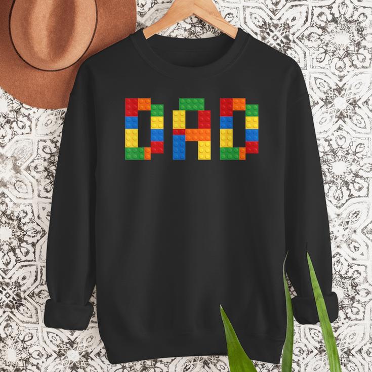 Dad Of The Birthday Boy Building Blocks Bricks Builder Men Sweatshirt
