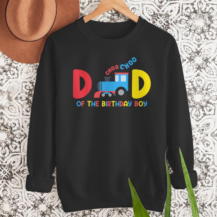 Dad Of The Birthday Boy Choo Choo Train Family Matching Men Sweatshirt