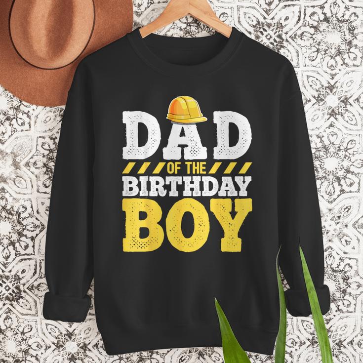 Dad Of The Birthday Boy Construction Birthday Party Hat Men Men Sweatshirt