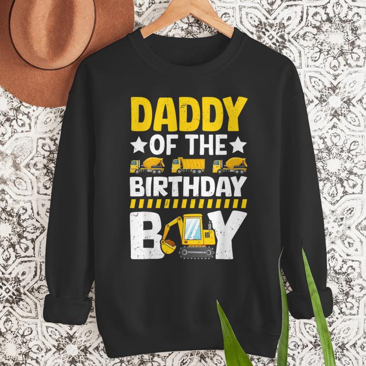 Dad Of The Birthday Boy Construction Theme Party Matching Men Sweatshirt