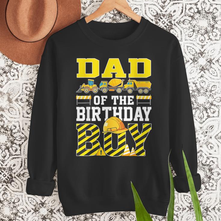 Dad Of The Birthday Boy Construction Truck Men Sweatshirt