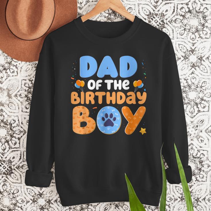 Dad Of The Birthday Boy Dog Lover Family Matching Men Sweatshirt