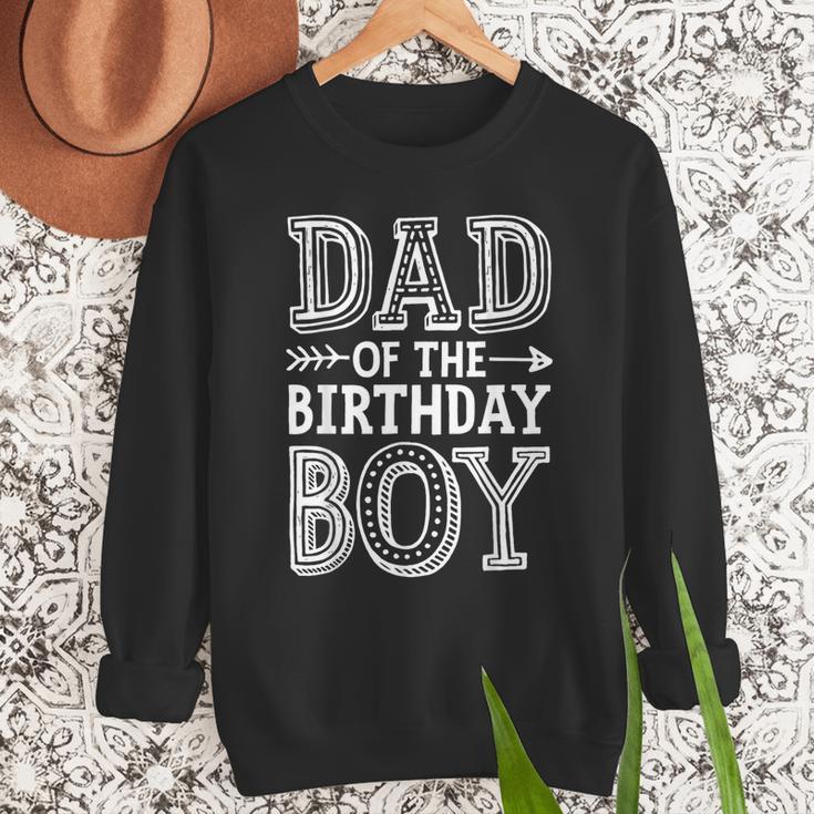 Dad Of The Birthday Boy Father Papa Family Matching Men Sweatshirt