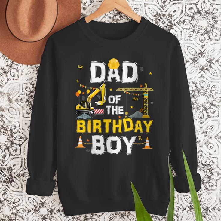 Dad Of The Birthday Boy Matching Construction Crew B-Day Men Sweatshirt