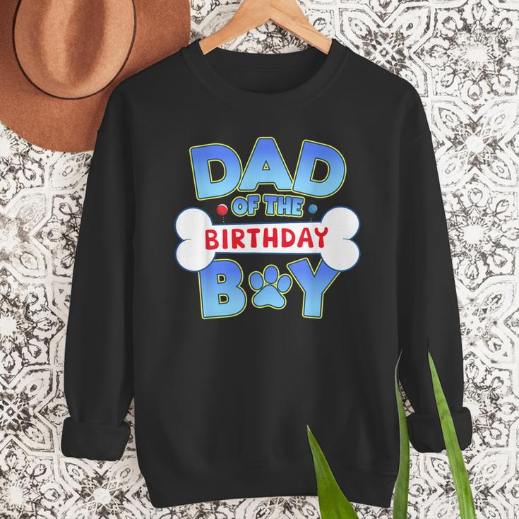 Dad Of The Birthday Boy Matching Dog Family Birthday Party Men Sweatshirt