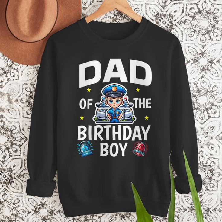 Dad Of The Birthday Boy Police Car Policeman Police Officer Men Sweatshirt