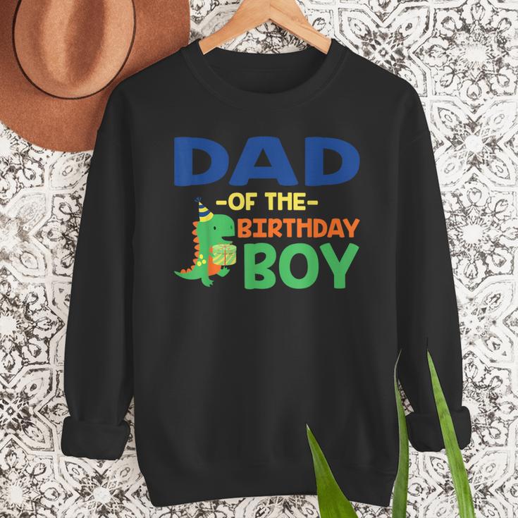Dad Of The Birthday For Boy Saurus Rex Dinosaur Party Men Sweatshirt