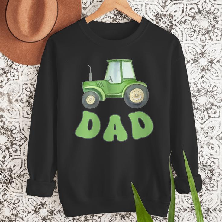 Dad Of The Birthday Boy Tractor Farm Trucks Family Party Men Sweatshirt