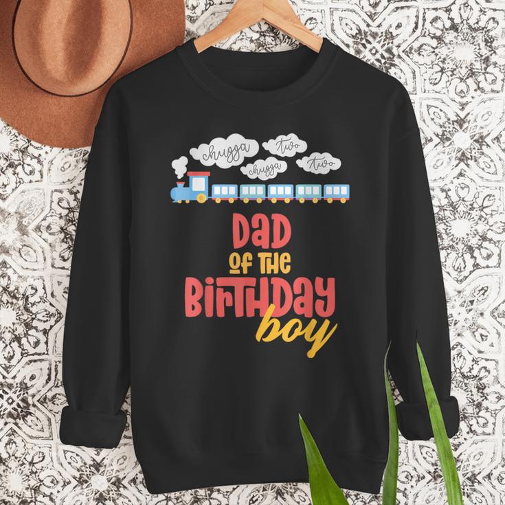 Dad Birthday Boy Train I'm 2 Two Yr Old Chugga Engine Men Sweatshirt