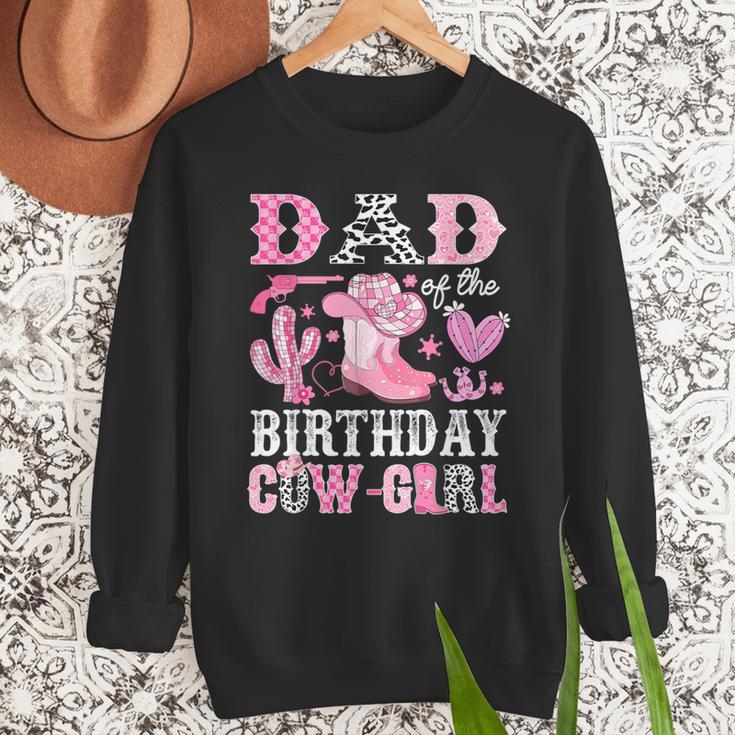 Dad Of The Birthday Cow-Girl Rodeo Cowgirl Bday Men Sweatshirt