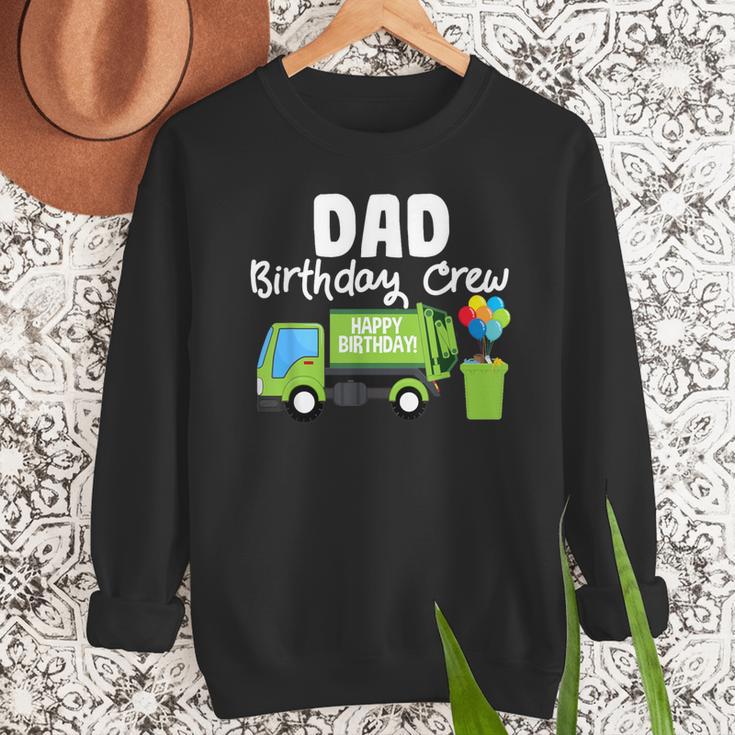Dad Birthday Crew Garbage Truck Birthday Party T-Shirt Men Sweatshirt