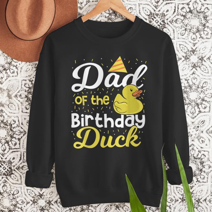 Dad Of The Birthday Duck Boy Rubber Duck Birthday Girl Men Sweatshirt