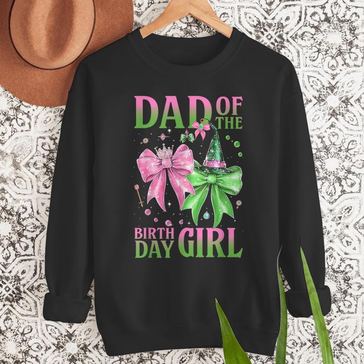 Dad Of The Birthday Girl Coquette Matching Family Party Men Sweatshirt
