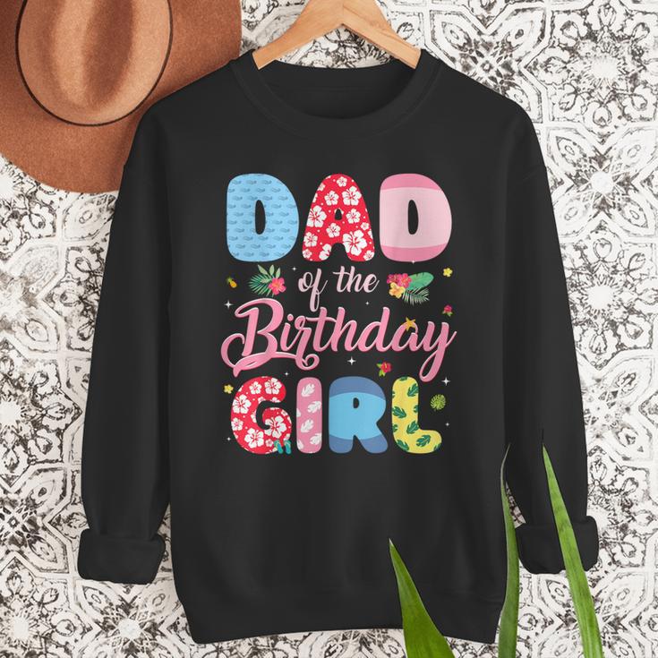 Dad Of The Birthday Girl Family Summer Beach Birthday Party Men Sweatshirt