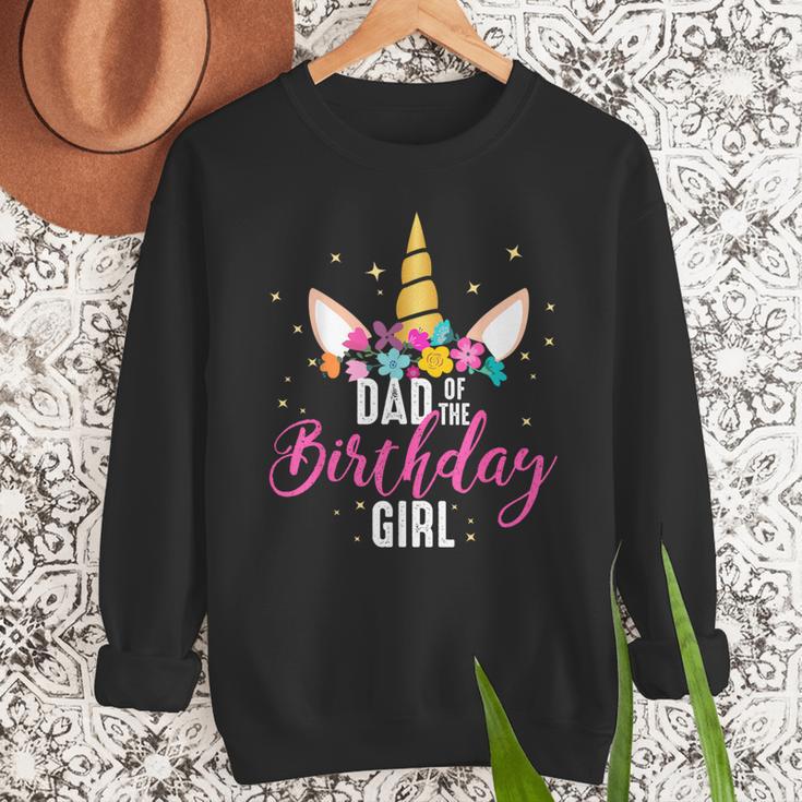 Dad Of The Birthday Girl Father Unicorn Birthday Small Men Sweatshirt Dad Of The Birthday Girl Father Unicorn Birthday Small Men Sweatshirt
