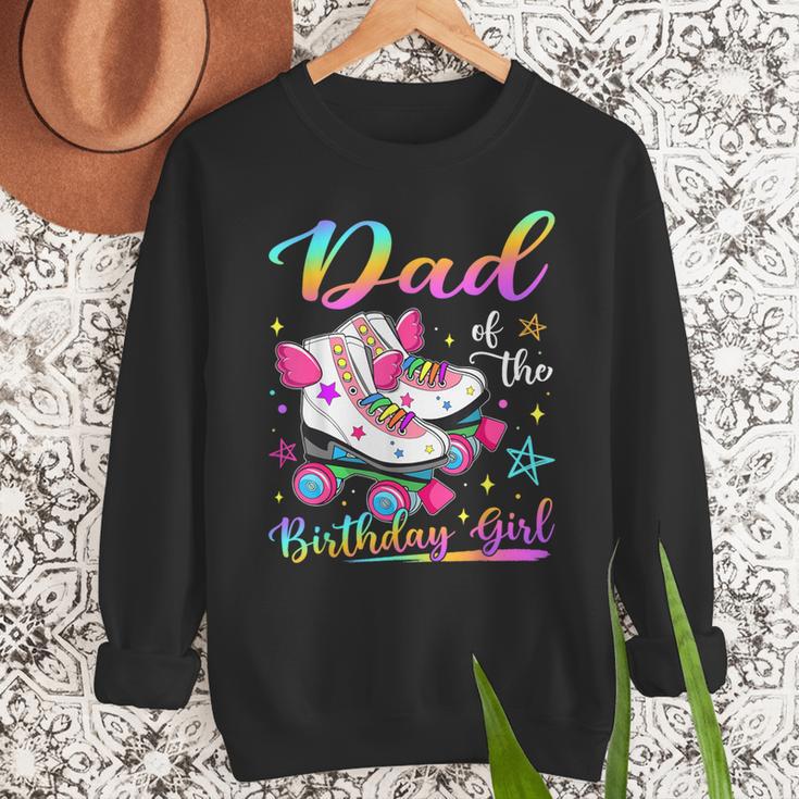 Dad Of The Birthday Girl Rolling Skate Family Matching Men Sweatshirt