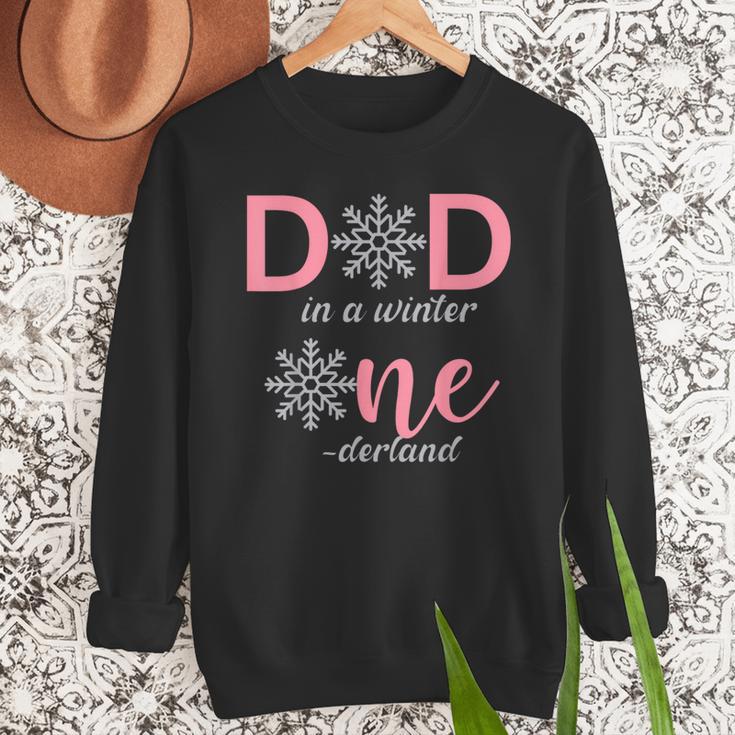 Dad Of The Birthday For Girl Winter Onederland 1st Birthday Men Sweatshirt