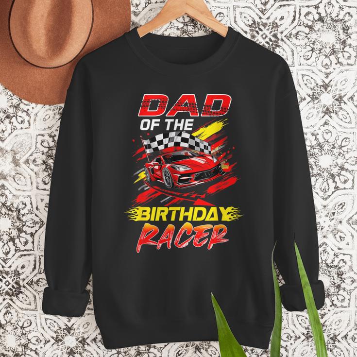 Dad Of The Birthday Racer Race Car Party Family Matching Men Sweatshirt