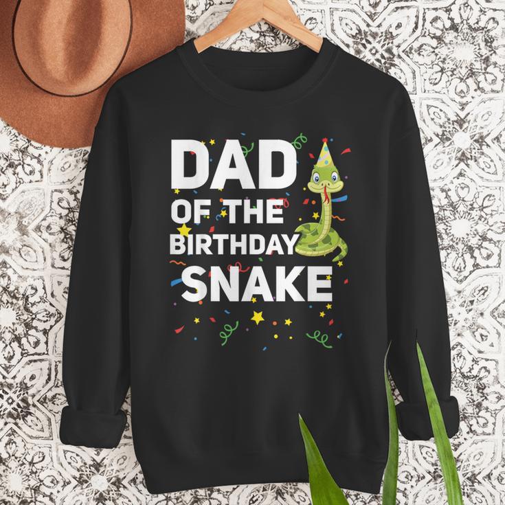 Dad Of The Birthday Snake Themed Birthday Party Men Sweatshirt