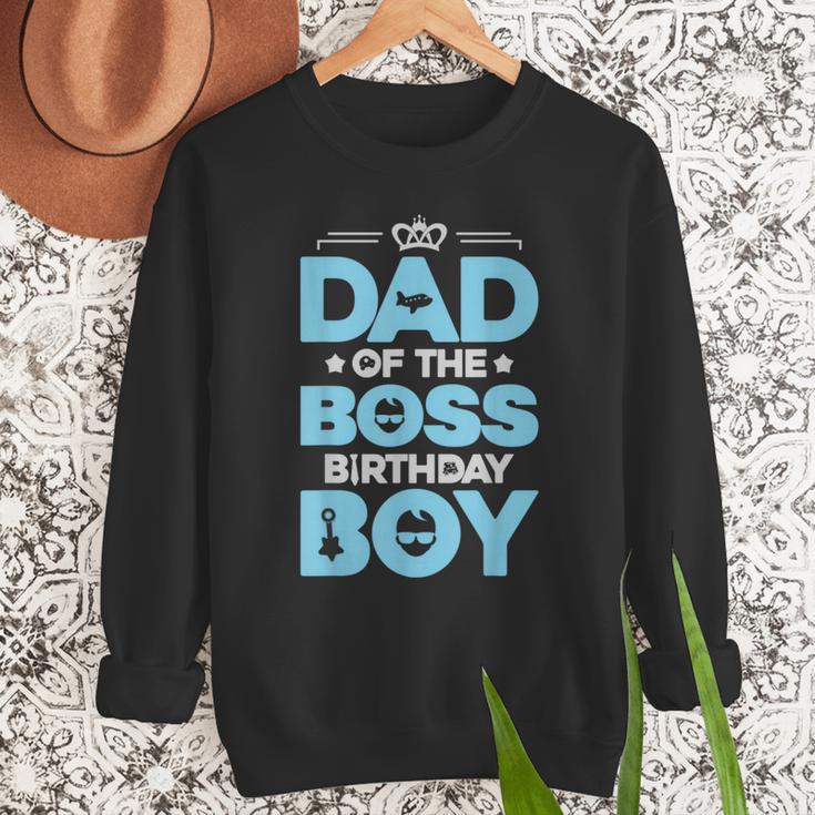 Dad Of The Boss Birthday Party Outfit Like A Boss Daddy Men Sweatshirt