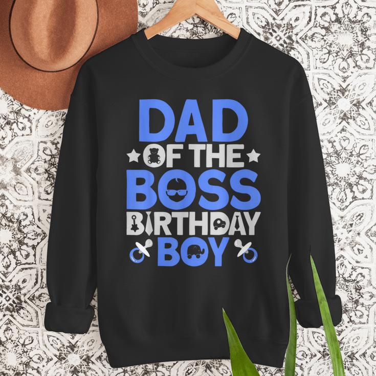 Dad Of The Boss Birthday Party Outfit Like A Boss Dad Men Sweatshirt