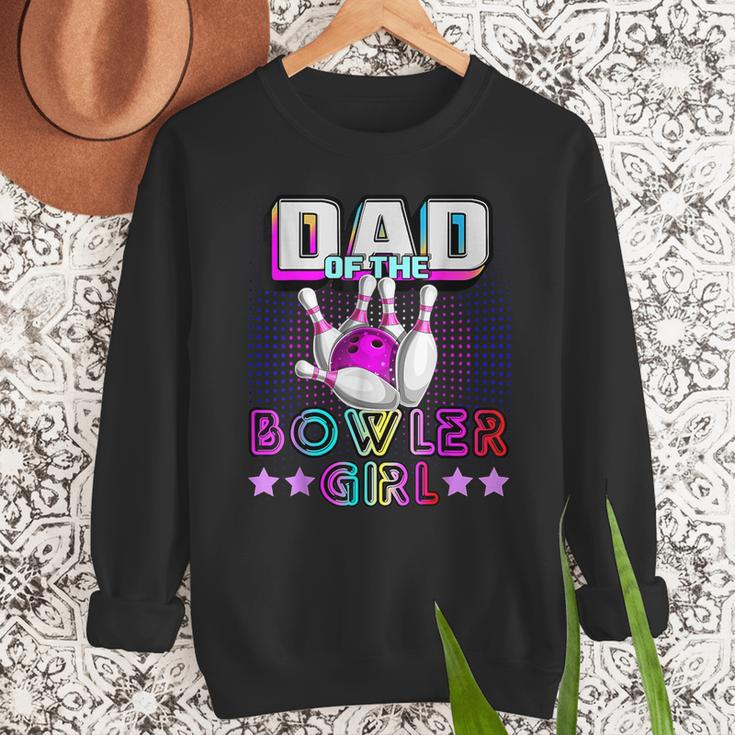 Dad Of The Bowler Girl Matching Family Bowling Birthday Men Sweatshirt