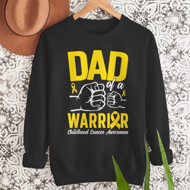 Dad Of A Childhood Cancer Warrior Childhood Cancer Awareness Men Sweatshirt