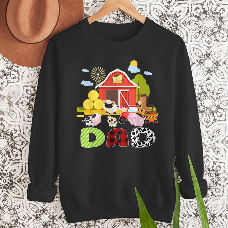 Dad Farm Animal Birthday Family Matching Party Men Sweatshirt