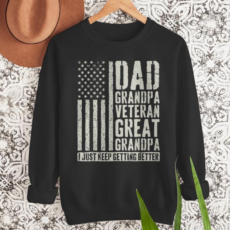 Dad Grandpa Veteran Great Grandpa Men Sweatshirt